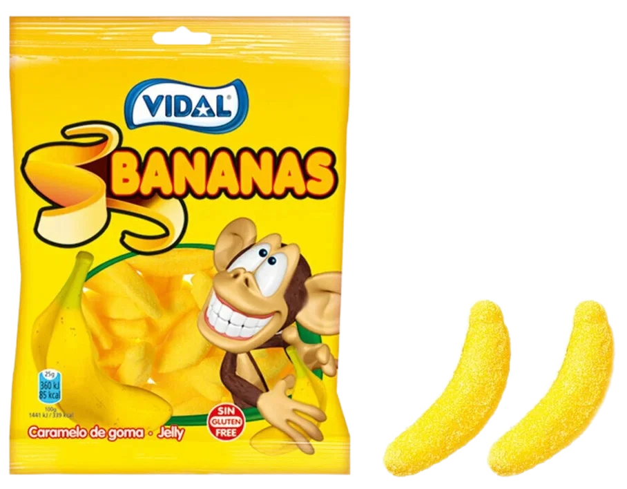 Мармелад "Vidal" Бананы 100гр Испания