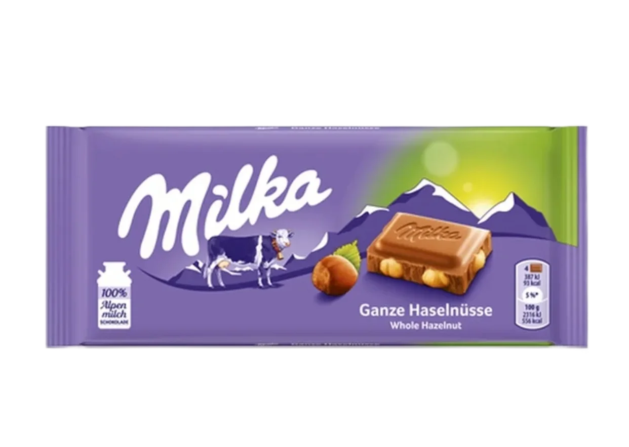 Шоколад "Milka" Whole Hazelnuts 100гр 