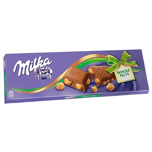 Шоколад "Milka" Whole Nuts с цельным фундуком  250гр