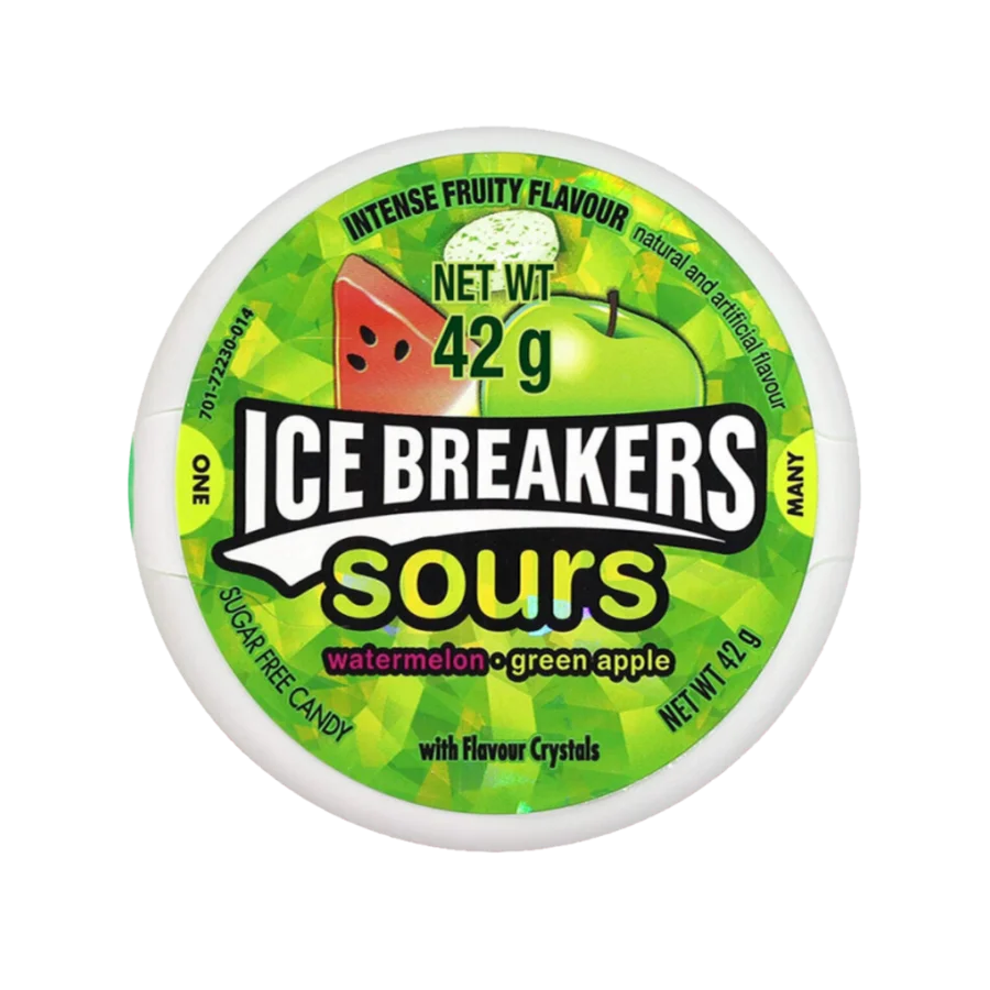 Леденцы "Ice Breakers" со вкусом арбуза и яблока 42гр США