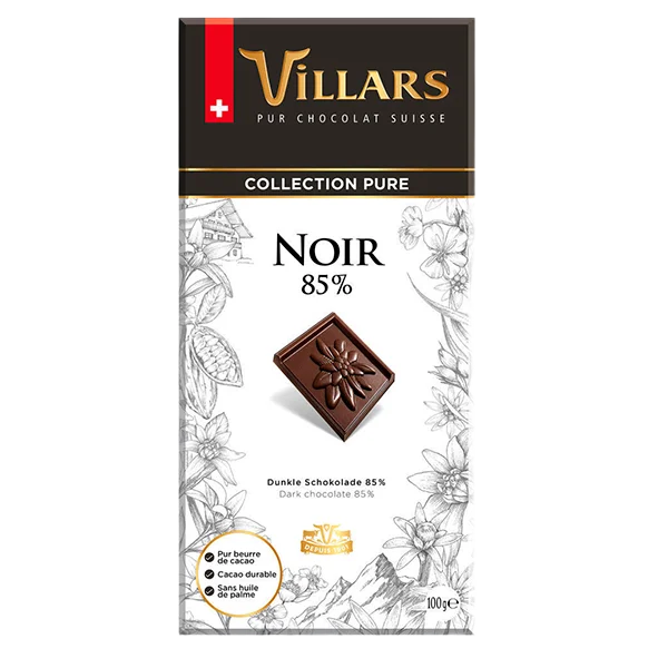 Шоколад "Villars" горький 85% 100гр Швейцария