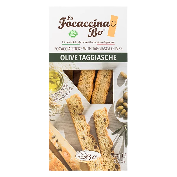 Фокачча "Grissinificio Bo" с оливками сорта Таджаска 100гр Италия