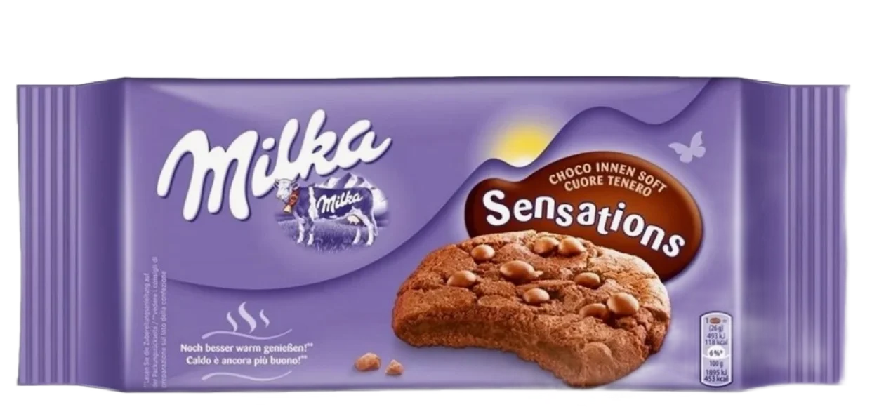 Печенье"Milka"Sens.Soft Inside Choco(черные) 156г