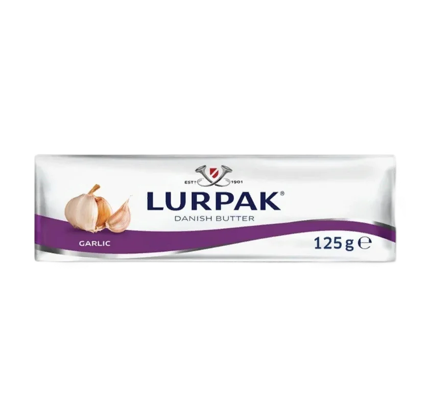 Масло "Lurpak" сливочное соленое с чесноком 80% 125гр