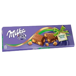 Шоколад "Milka" Whole Nuts с цельным фундуком  250гр