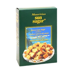 Сахар тростниковый "Sun sugar" коричневый кусковой 500гр Маврикий