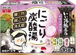 Соль "Hakugen Earth" для ванны (с ароматом камелии, мёда) 45 гр.*16 табл