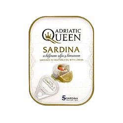 Сардины "Adriatic Queen" в масле с лимоном 105 гр Хорватия